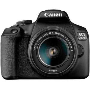 Canon EOS 2000D Digital SLR Camera Body Black + 18-55mm DCIII Kit + EF 50MM 1.8 STM Lens